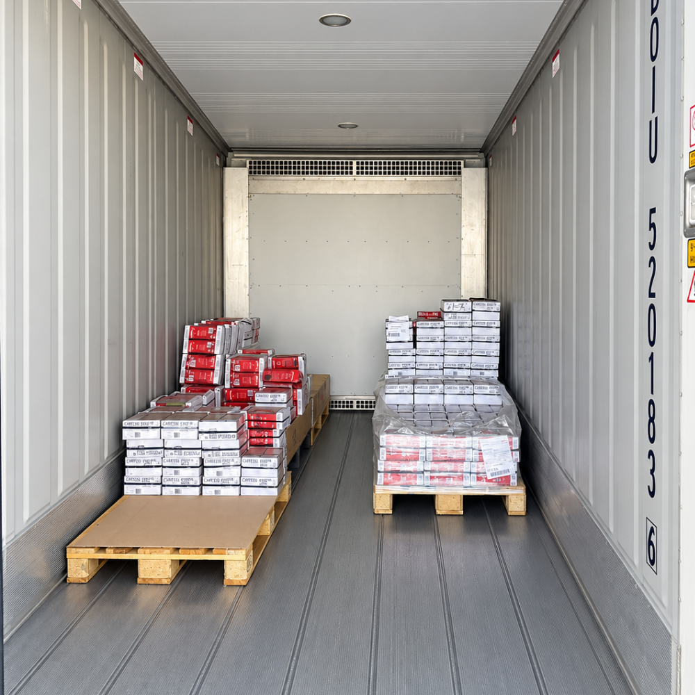 Kaffe i fryscontainer