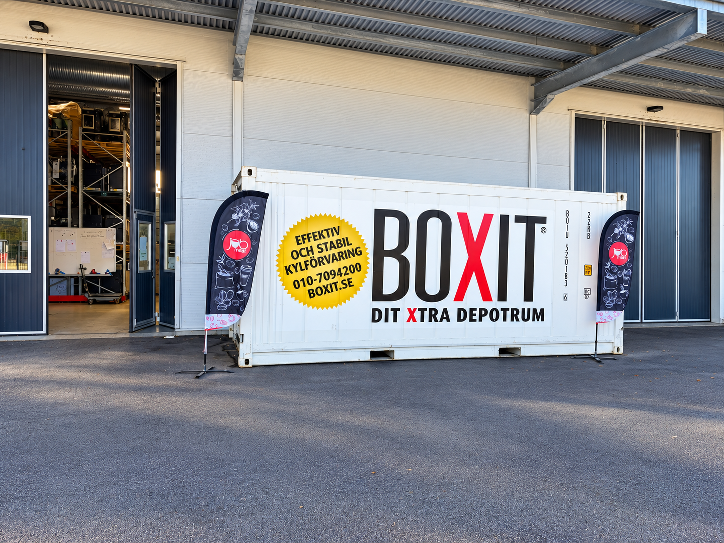 Förvaring av kaffe i fryscontainer från BOXIT