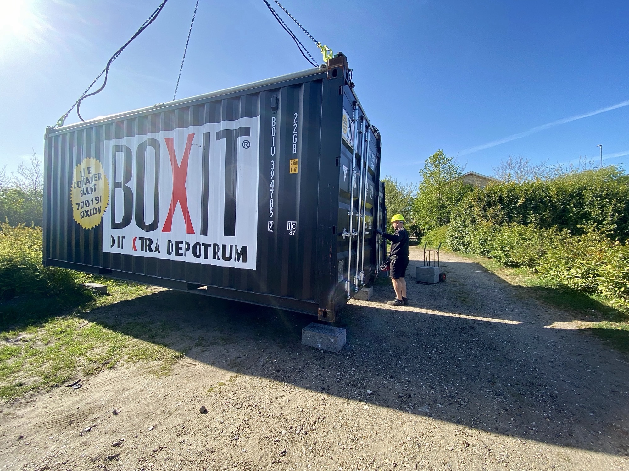 Underlag av container