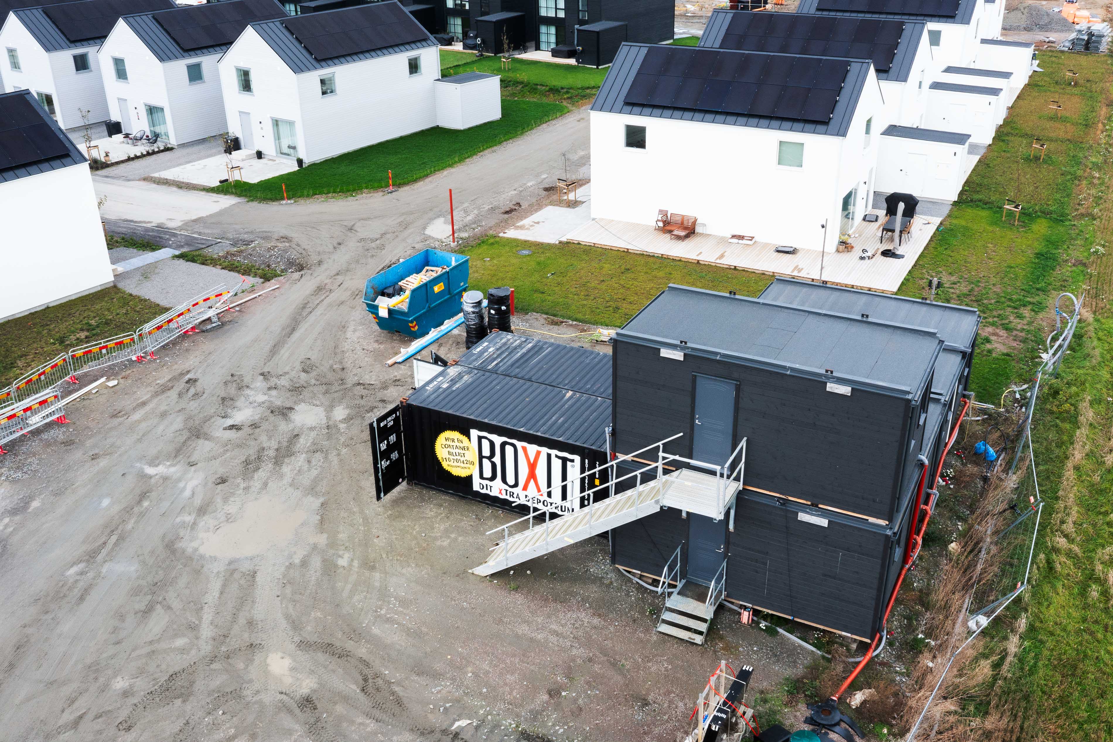 Byggcontainer för säker förvaring på bygget
